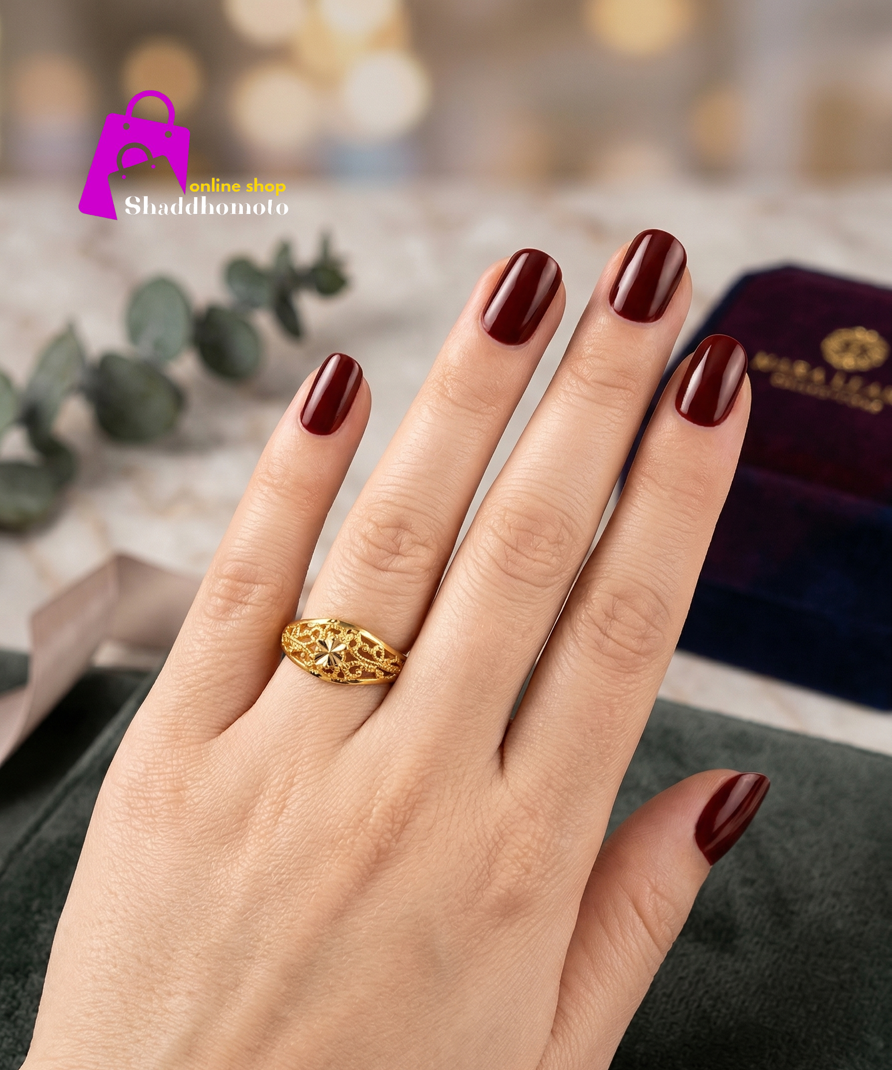 Dubai gold design finger ring 009